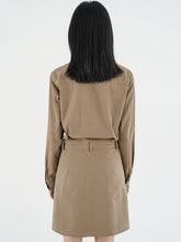 EIGHTHMONTH women's work skirt autumn skirt waist khaki long-sleeved shirt dress